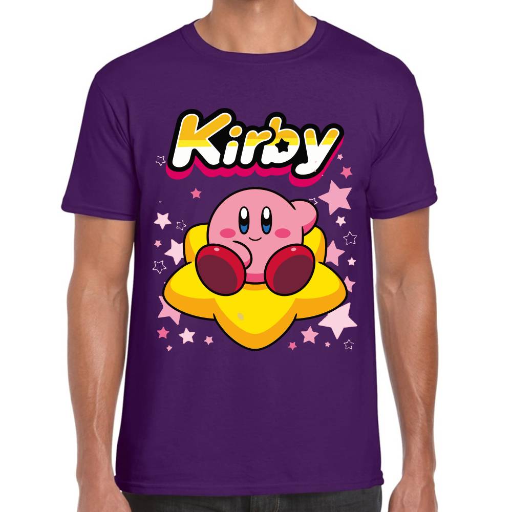 Playera Kirby Relax Sentado en Estrella Nintendo Algodón Premium #0003243