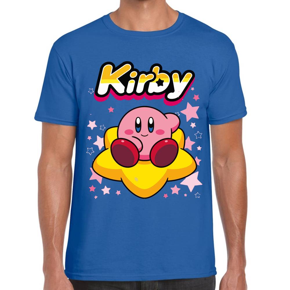 Playera Kirby Relax Sentado en Estrella Nintendo Algodón Premium #0003243
