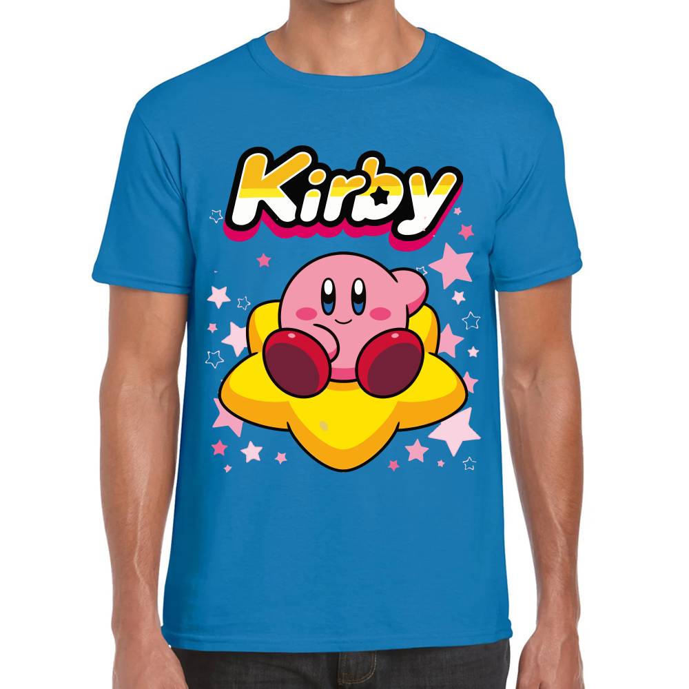 Playera Kirby Relax Sentado en Estrella Nintendo Algodón Premium #0003243