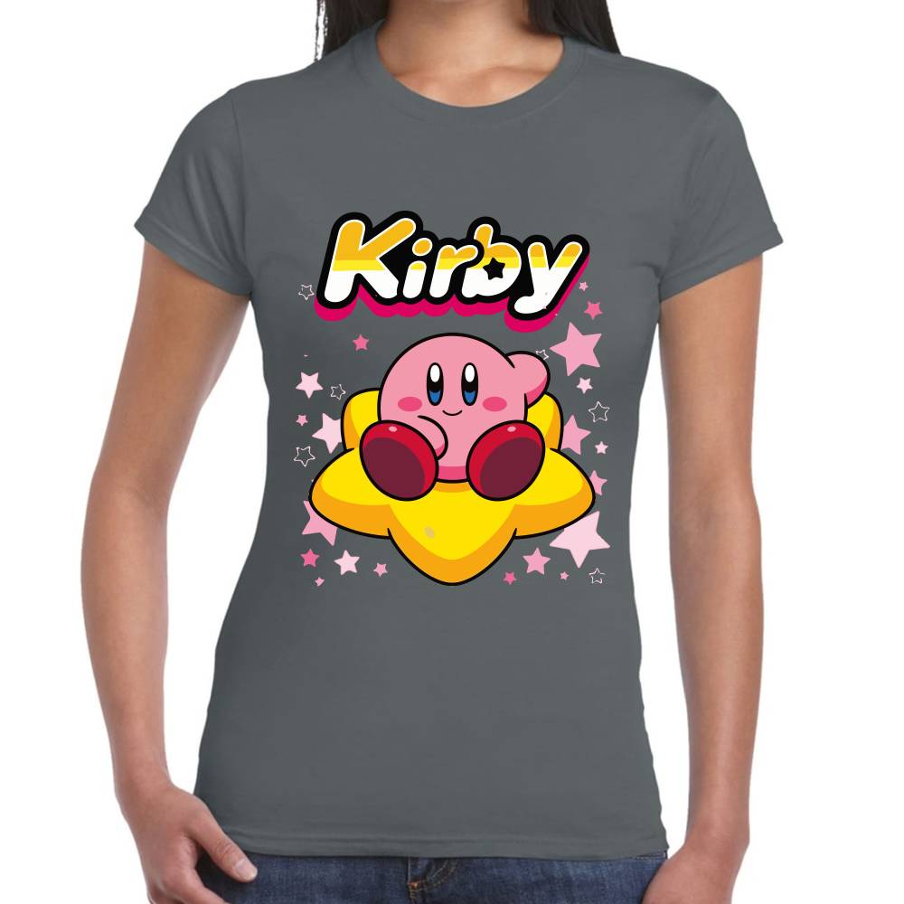 Playera Kirby Relax Sentado en Estrella Nintendo Algodón Premium #0003243
