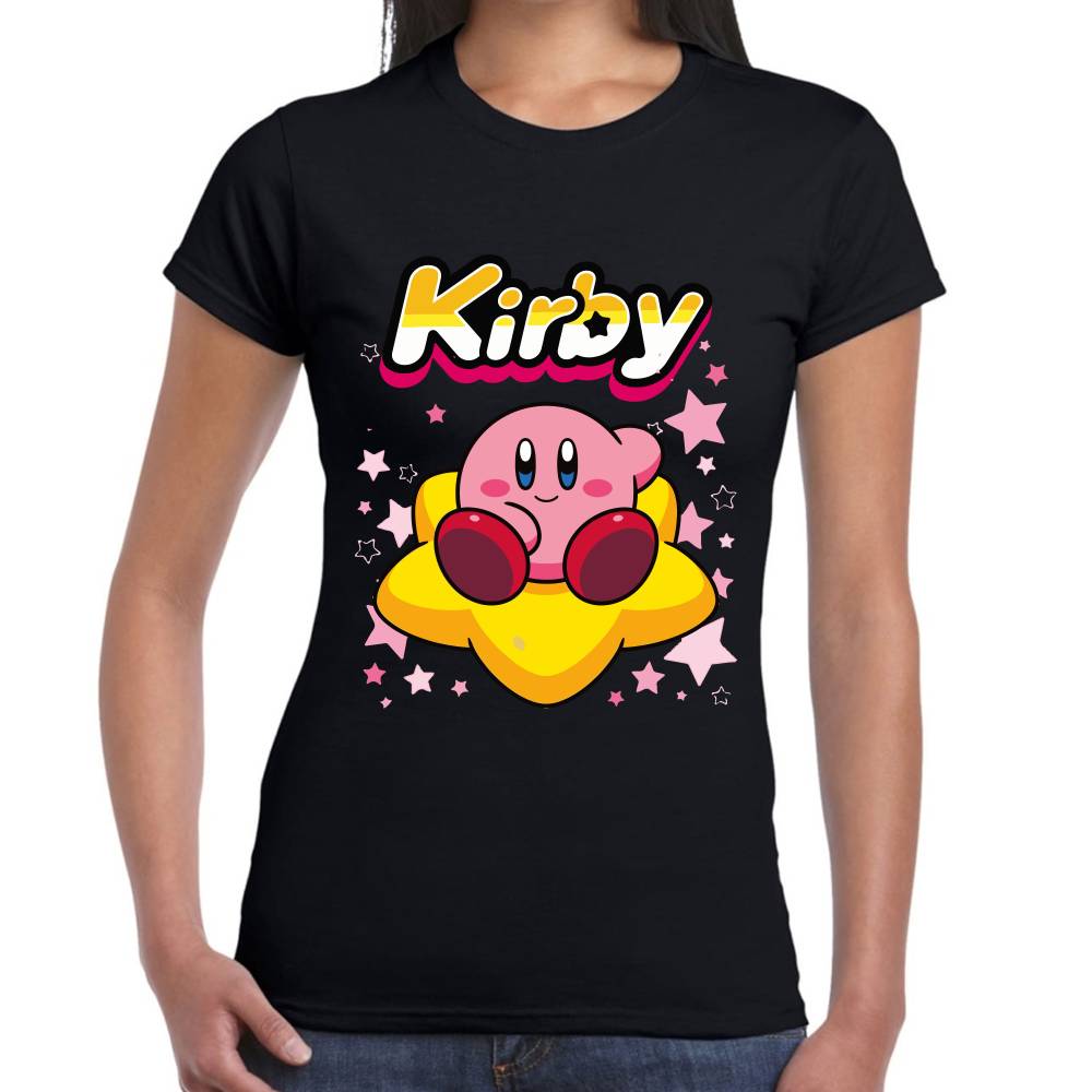 Playera Kirby Relax Sentado en Estrella Nintendo Algodón Premium #0003243