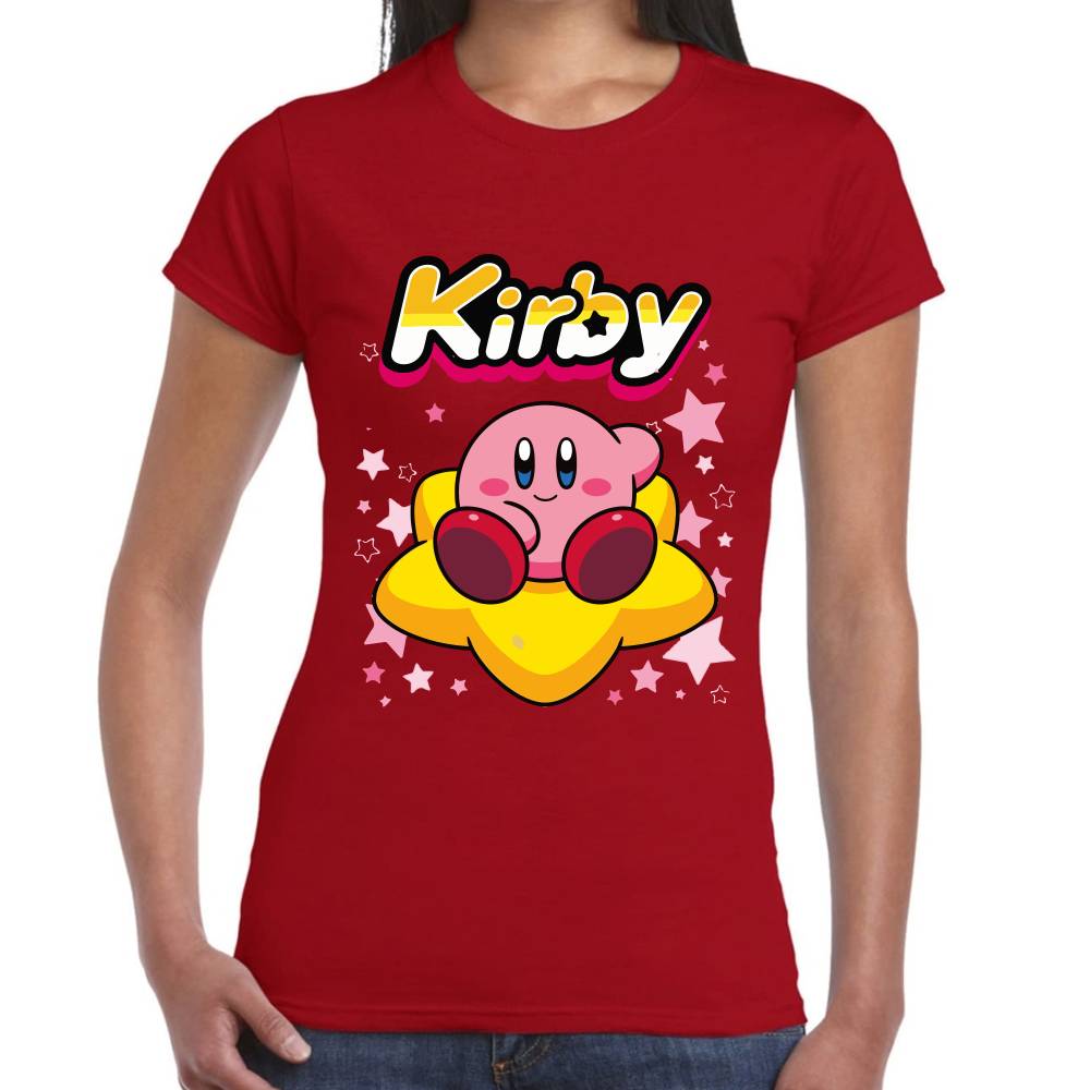 Playera Kirby Relax Sentado en Estrella Nintendo Algodón Premium #0003243