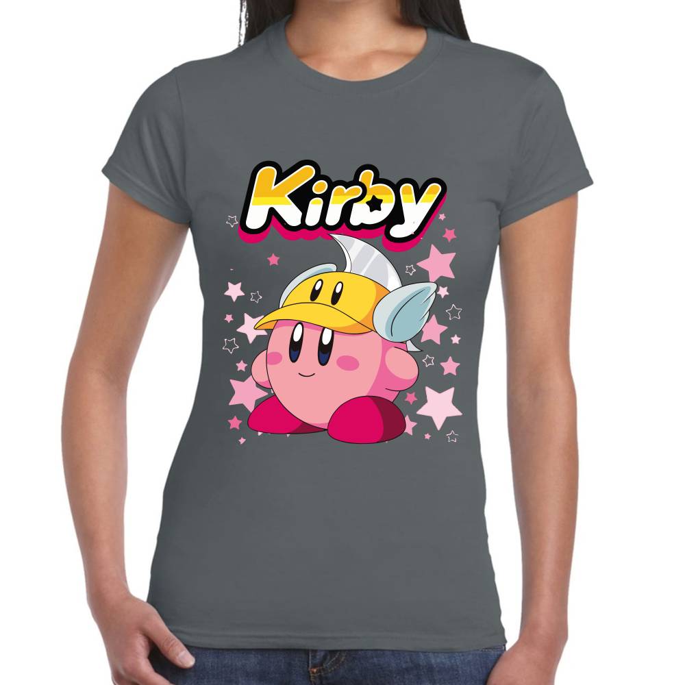 Playera Kirby Casco Armadura Nintendo Algodón Premium #0003244