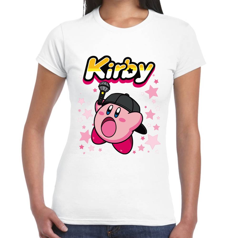 Playera Kirby Cantante Nintendo Algodón Premium #0003245