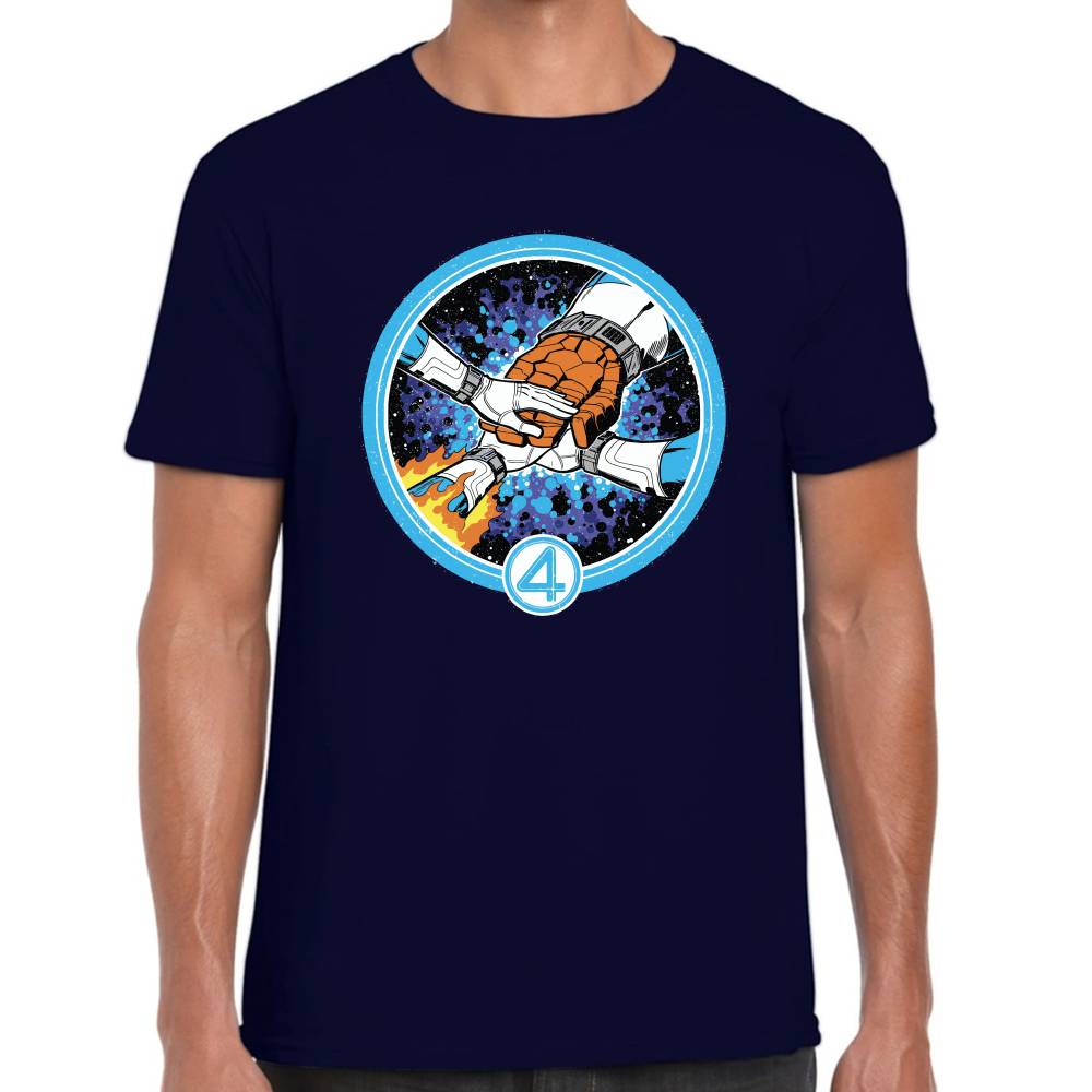 Playera 4 Fantasticos Puños Unidos Marvel Algodón Premium #0003249