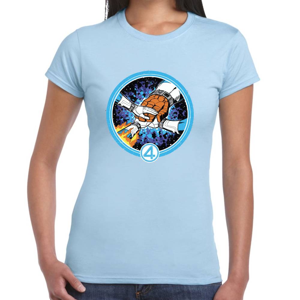Playera 4 Fantasticos Puños Unidos Marvel Algodón Premium #0003249
