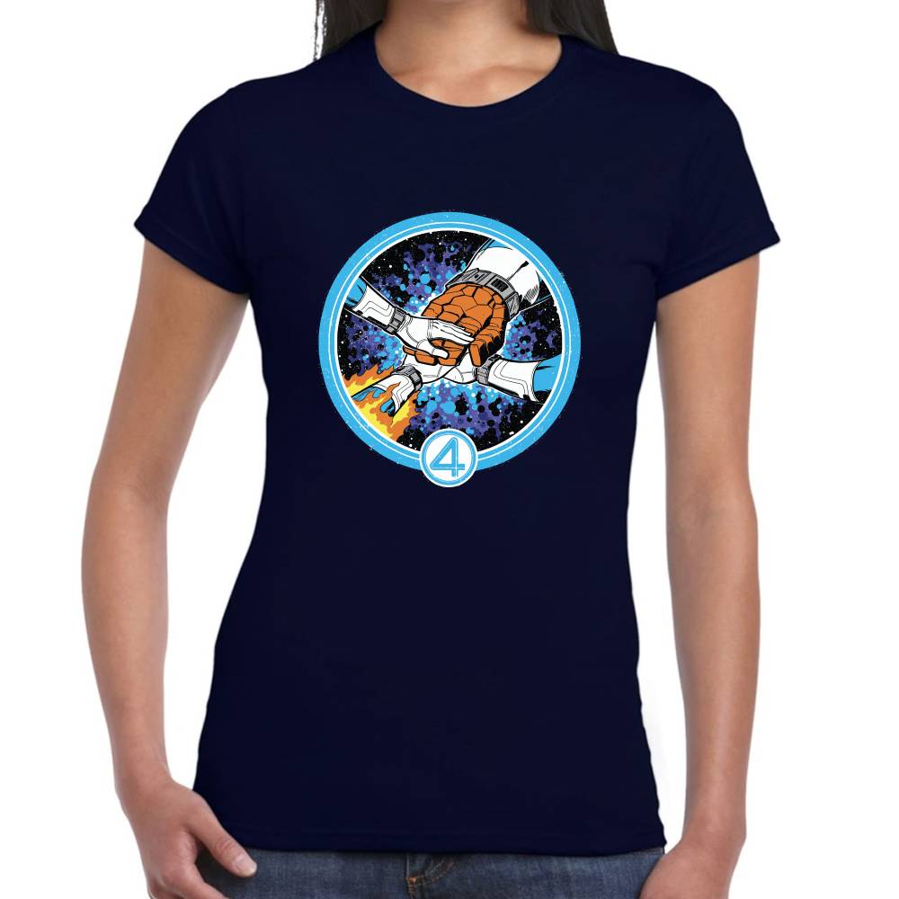 Playera 4 Fantasticos Puños Unidos Marvel Algodón Premium #0003249