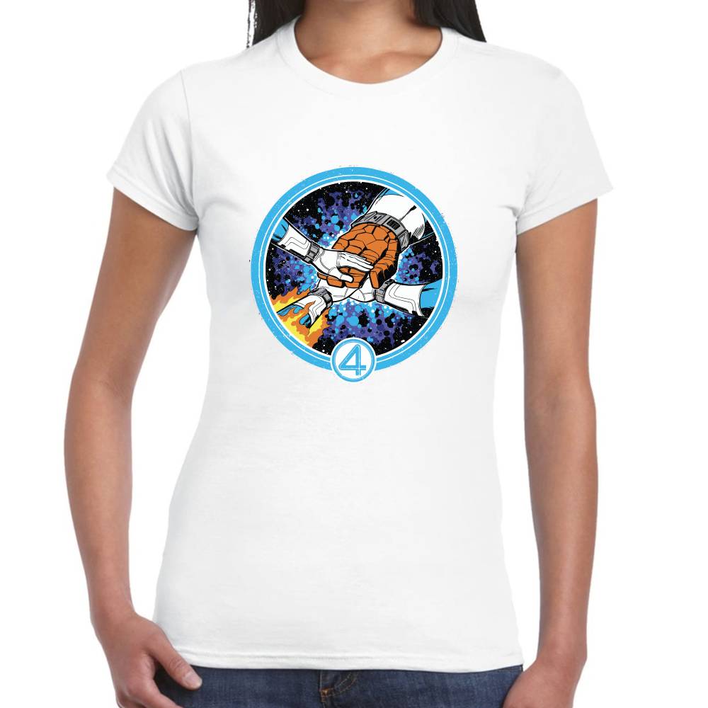 Playera 4 Fantasticos Puños Unidos Marvel Algodón Premium #0003249