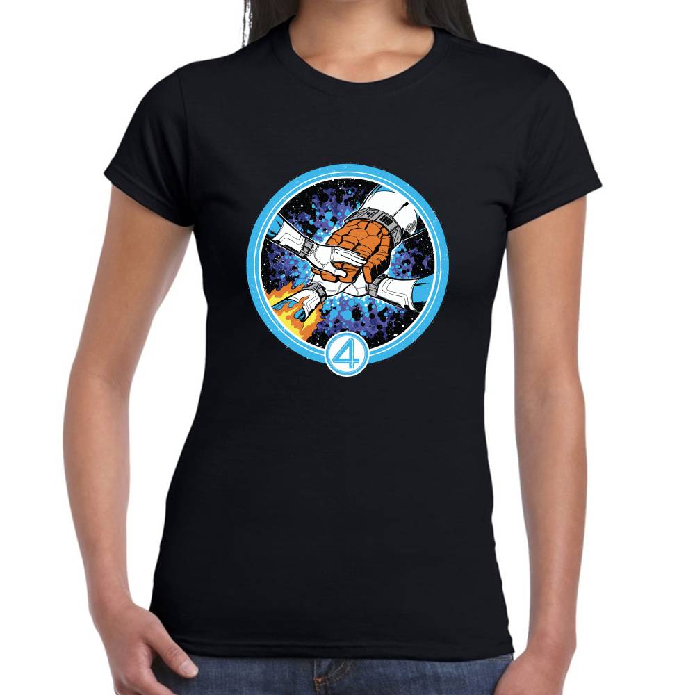 Playera 4 Fantasticos Puños Unidos Marvel Algodón Premium #0003249