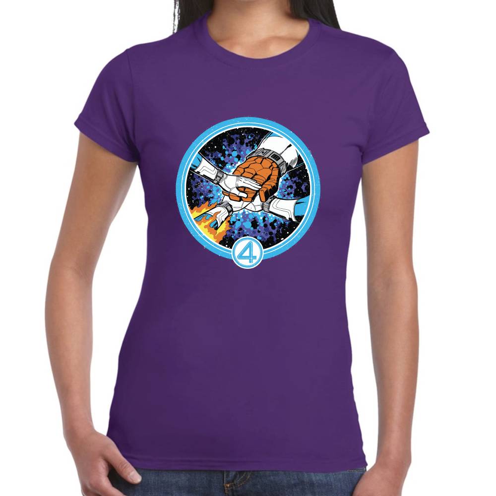 Playera 4 Fantasticos Puños Unidos Marvel Algodón Premium #0003249