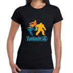 Playera 4 Fantasticos Siluetas Marvel Algodón Premium #0003250