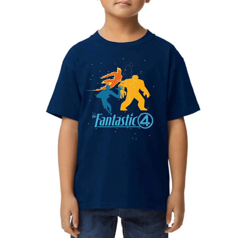 Playera de Niño 4 Fantasticos Siluetas Marvel Algodón Premium #0003250 Imagen secundaria del producto