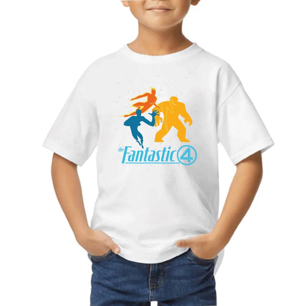 Playera de Niño 4 Fantasticos Siluetas Marvel Algodón Premium #0003250
