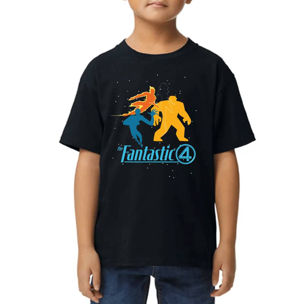 Playera de Niño 4 Fantasticos Siluetas Marvel Algodón Premium #0003250 Imagen principal del producto