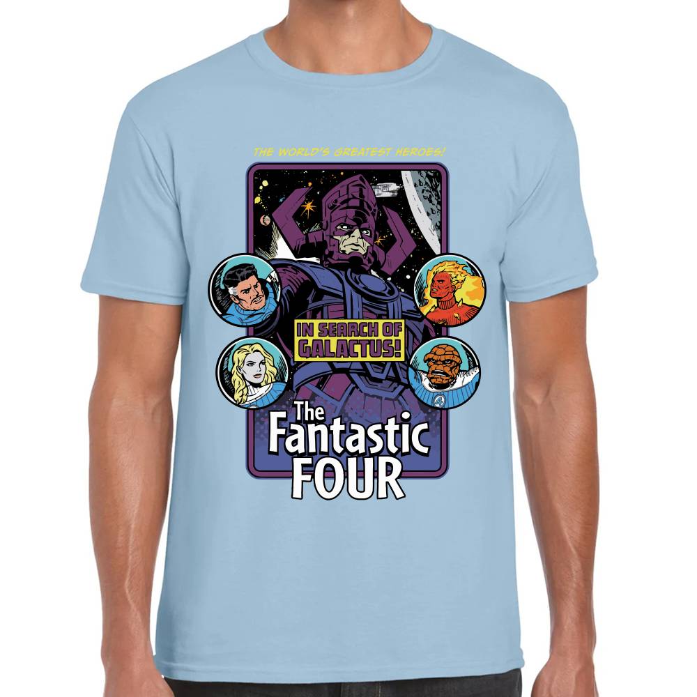 Playera 4 Fantasticos Buscando a Galactus Marvel Algodón Premium #0003252