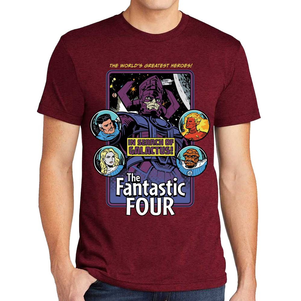 Playera 4 Fantasticos Buscando a Galactus Marvel Algodón Premium #0003252
