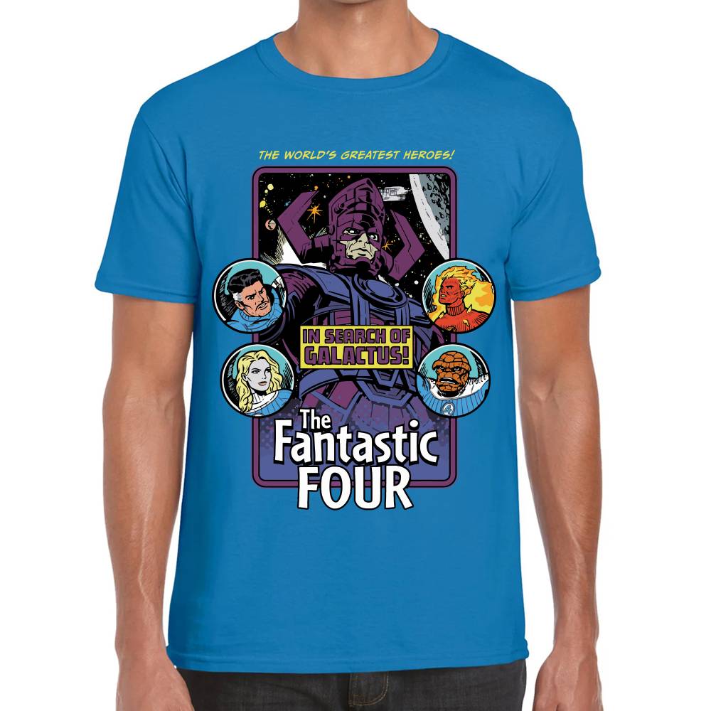 Playera 4 Fantasticos Buscando a Galactus Marvel Algodón Premium #0003252