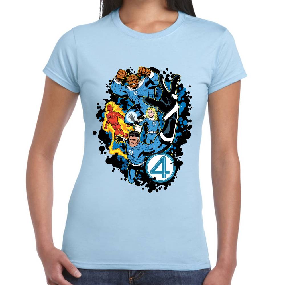 Playera 4 Fantasticos Aura Galactica Marvel Algodón Premium #0003254