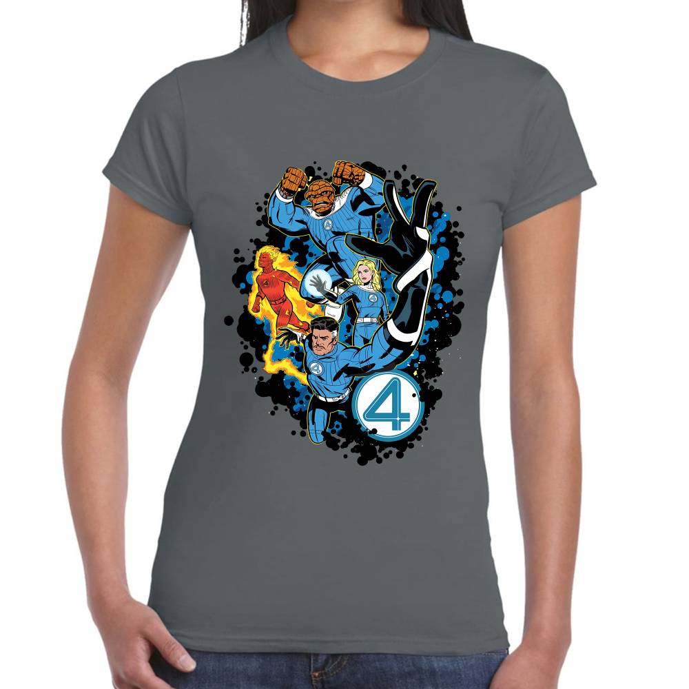 Playera 4 Fantasticos Aura Galactica Marvel Algodón Premium #0003254