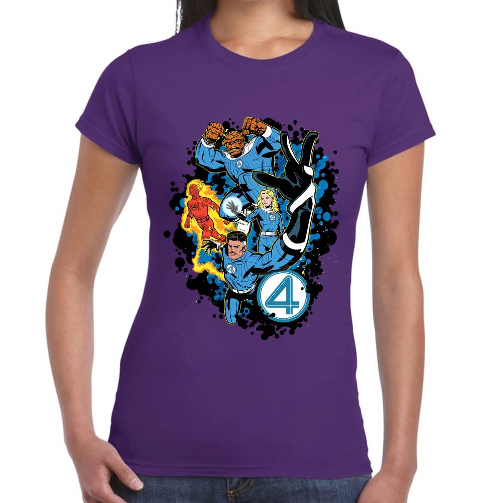 Playera 4 Fantasticos Aura Galactica Marvel Algodón Premium #0003254
