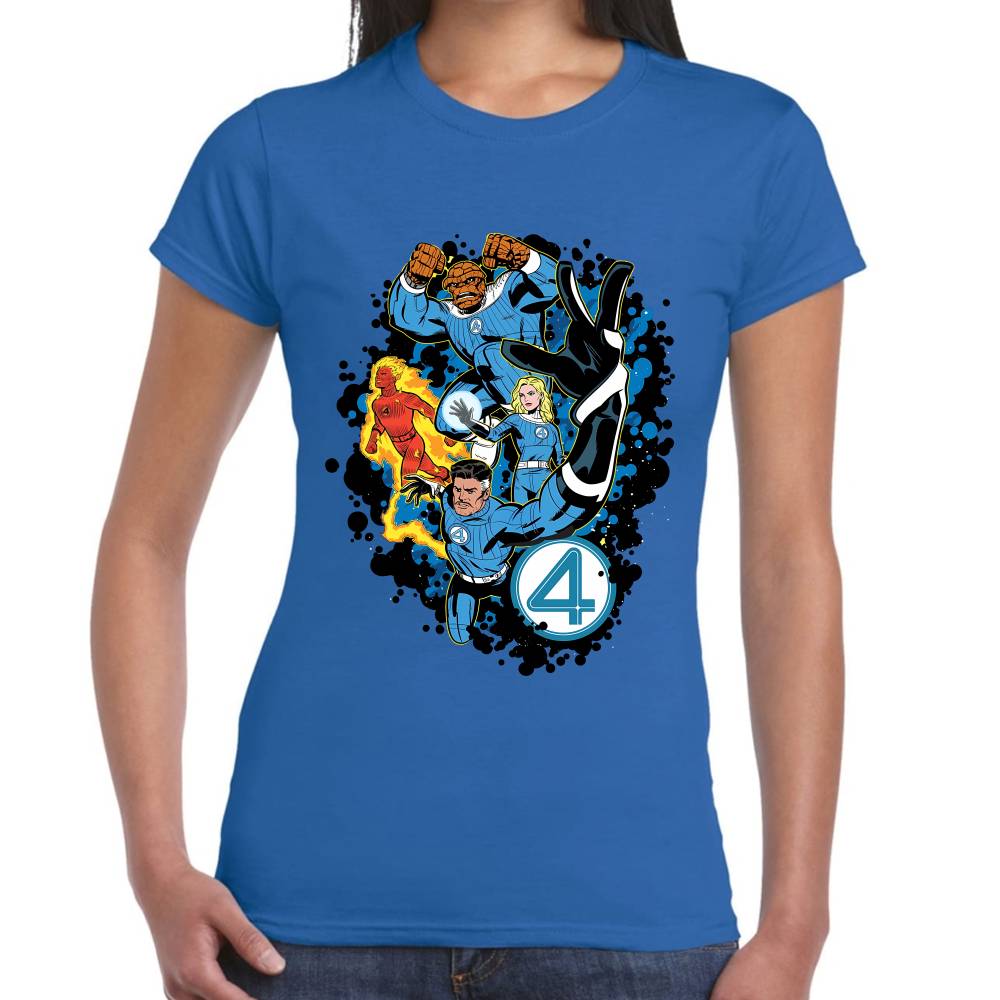 Playera 4 Fantasticos Aura Galactica Marvel Algodón Premium #0003254