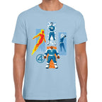 Playera 4 Fantasticos Pilares Marvel Algodón Premium #0003255