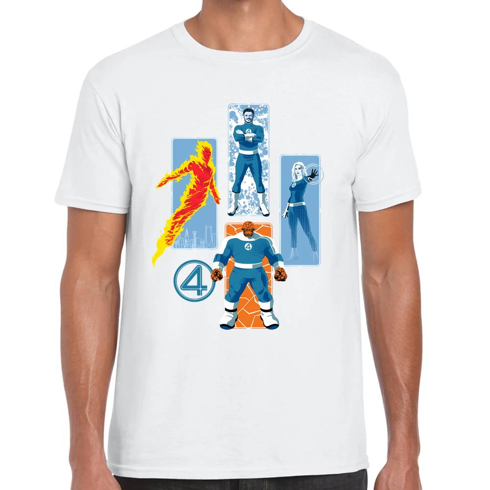 Playera 4 Fantasticos Pilares Marvel Algodón Premium #0003255 Imagen principal del producto