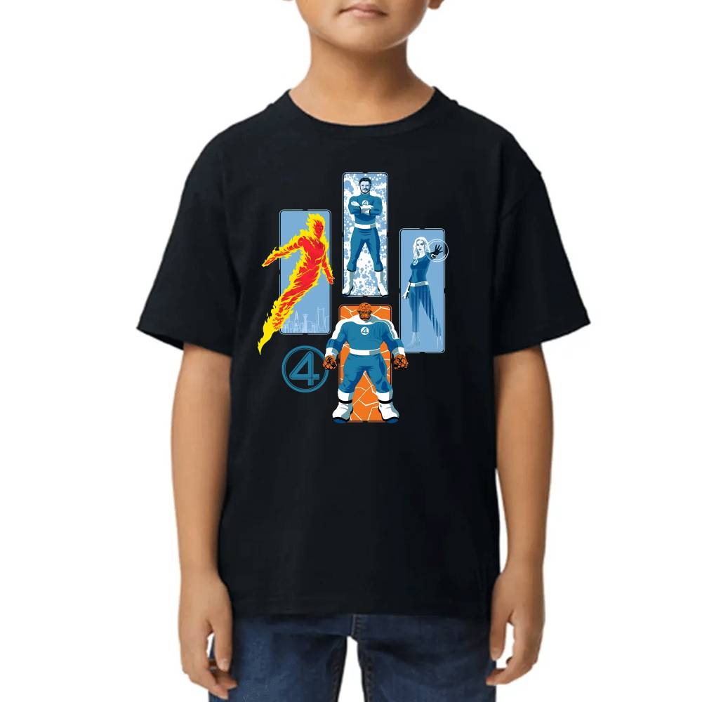 Playera de Niño 4 Fantasticos Pilares Marvel Algodón Premium #0003255 Imagen secundaria del producto