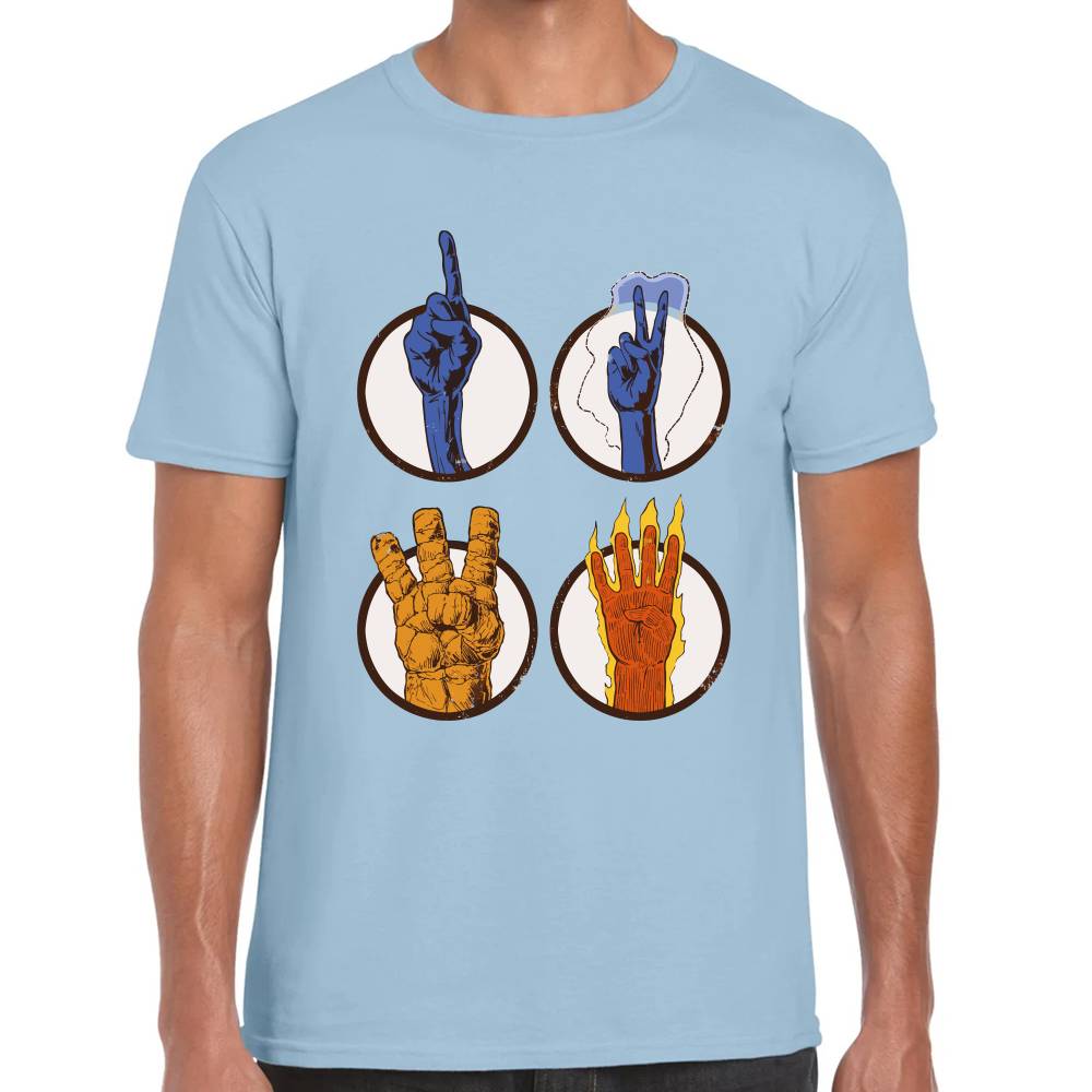 Playera 4 Fantasticos 4 Señales Marvel Algodón Premium #0003256