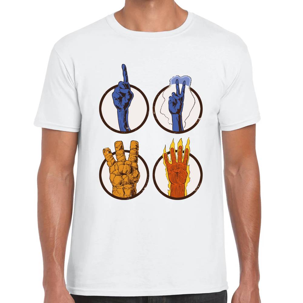 Playera 4 Fantasticos 4 Señales Marvel Algodón Premium #0003256