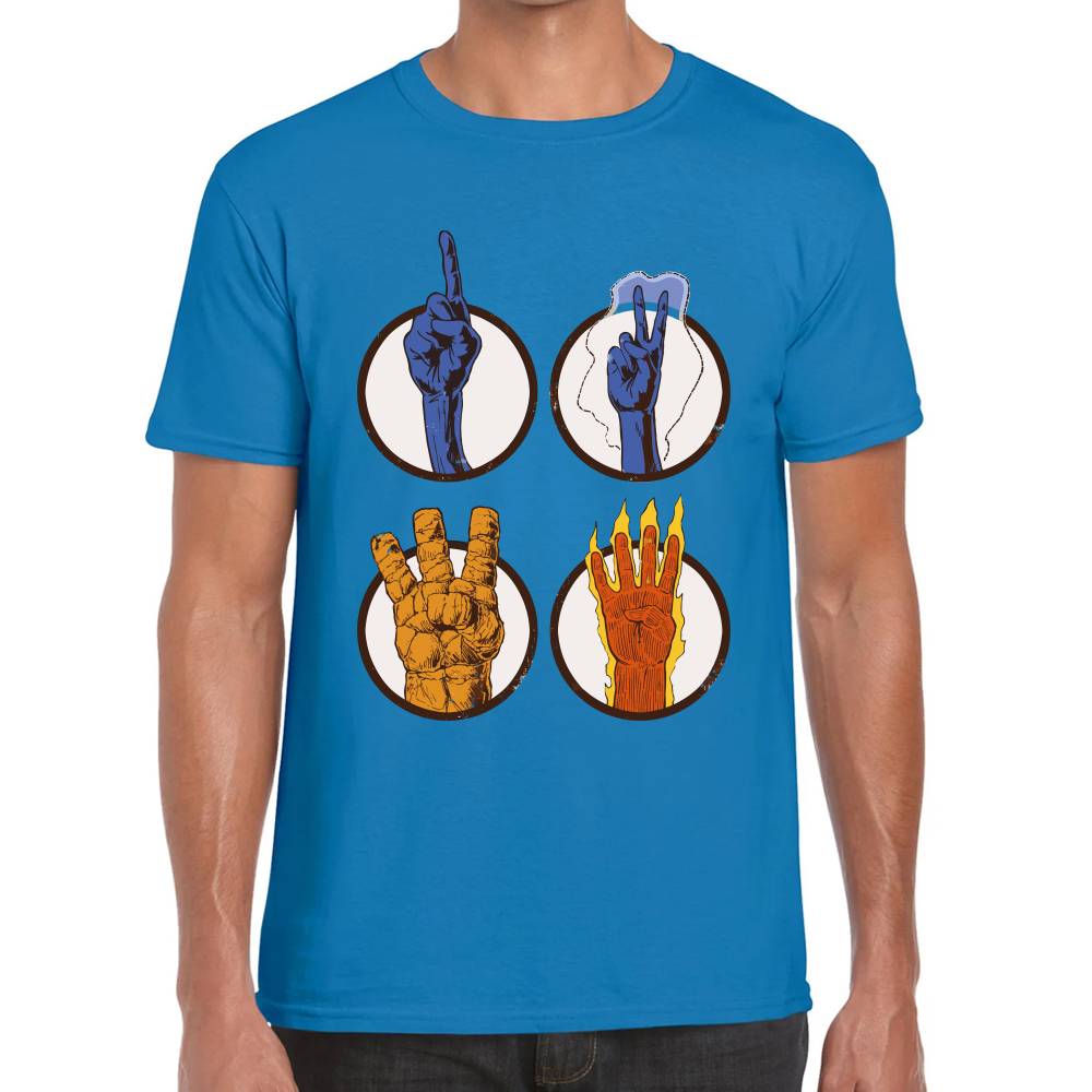 Playera 4 Fantasticos 4 Señales Marvel Algodón Premium #0003256
