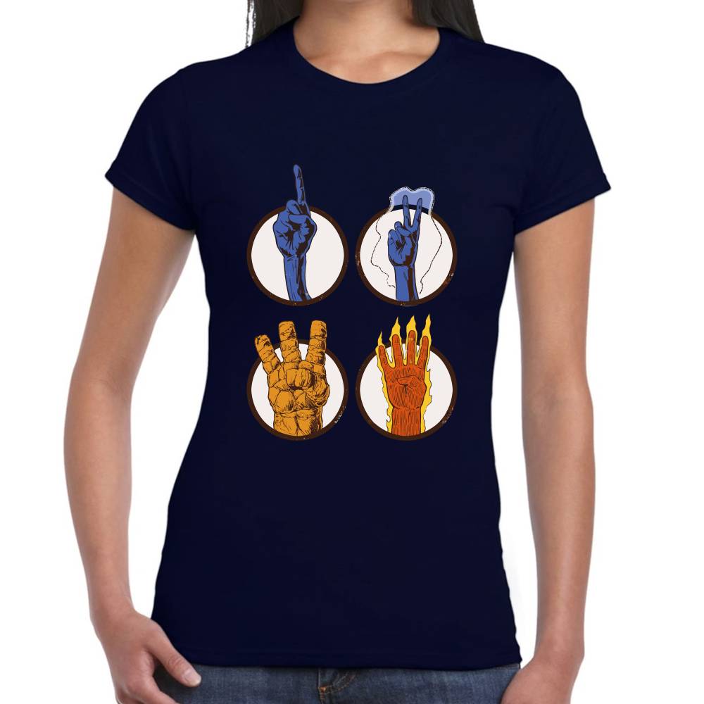 Playera 4 Fantasticos 4 Señales Marvel Algodón Premium #0003256