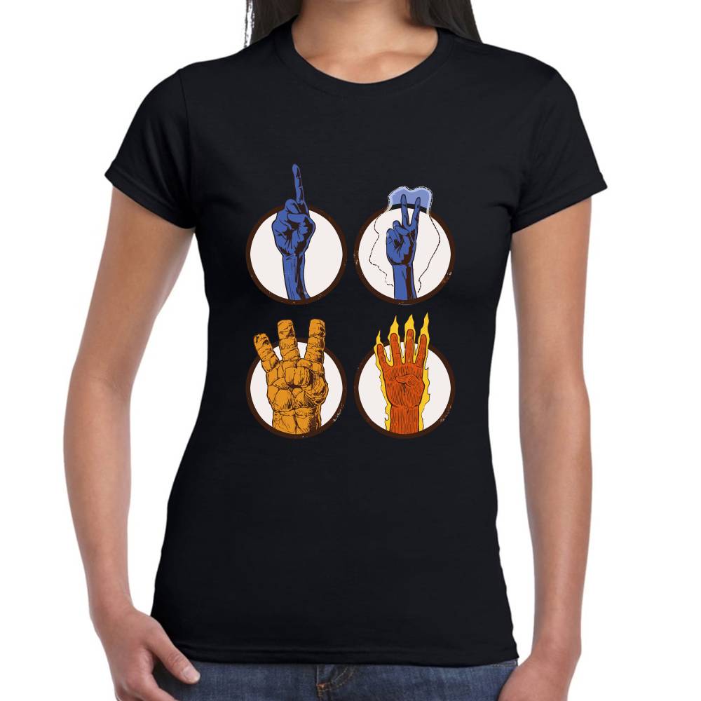 Playera 4 Fantasticos 4 Señales Marvel Algodón Premium #0003256