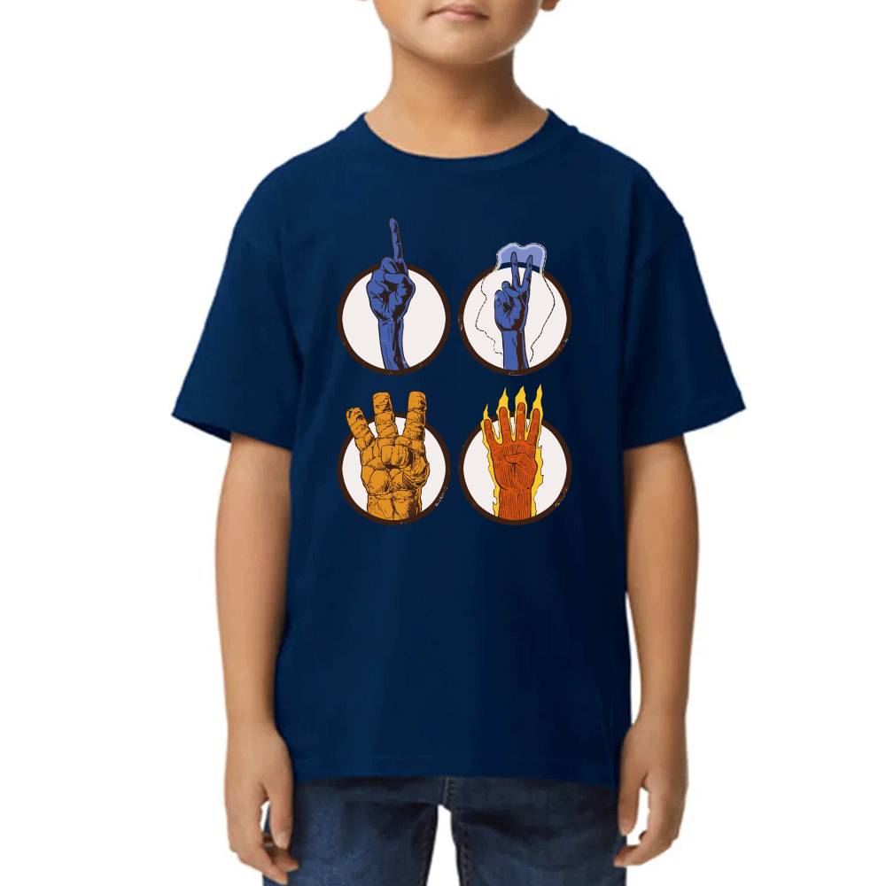 Playera de Niño 4 Fantasticos 4 Señales Marvel Algodón Premium #0003256