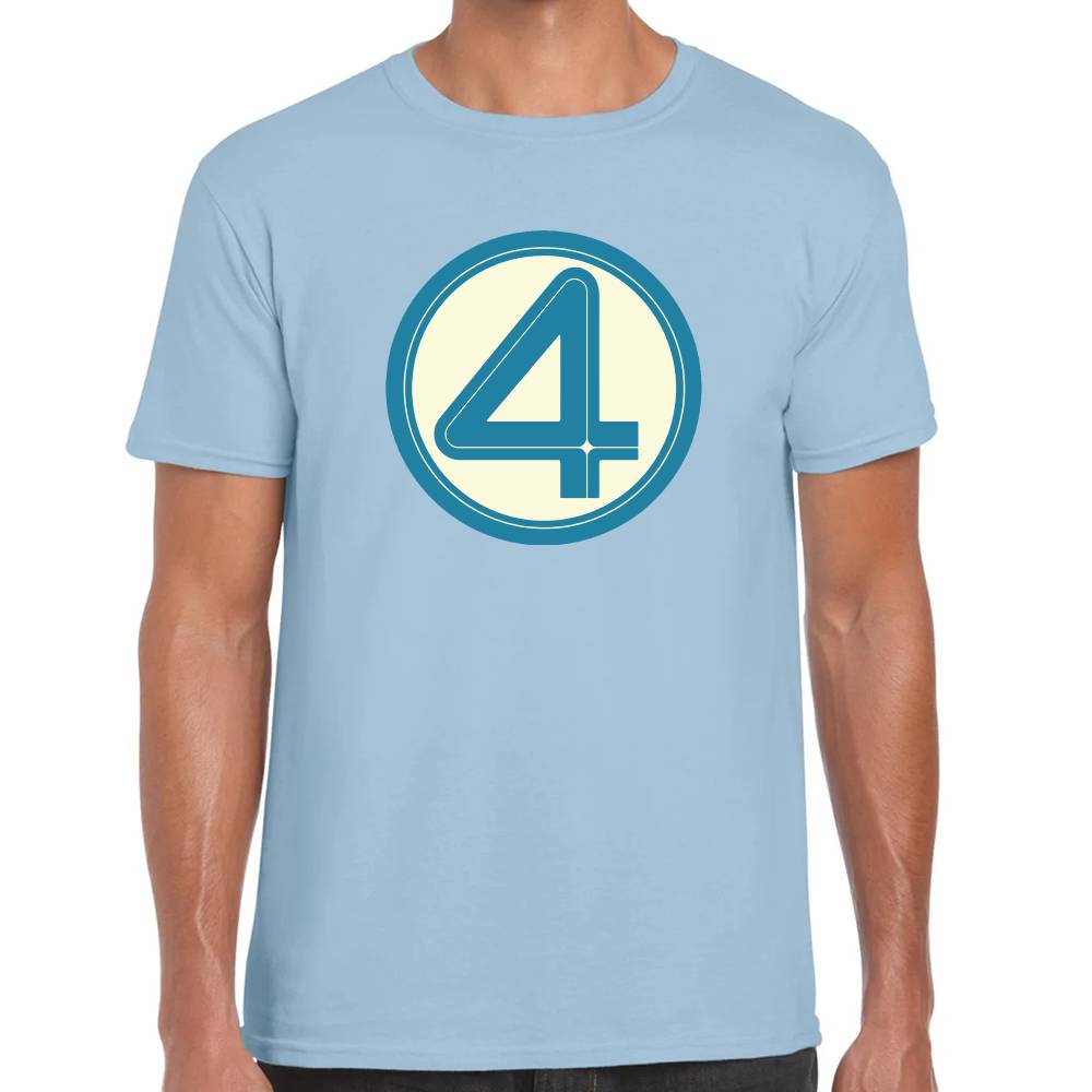 Playera 4 Fantasticos Logo Cuatro Marvel Algodón Premium #0003261