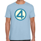 Playera 4 Fantasticos Logo Cuatro Marvel Algodón Premium #0003261