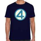 Playera 4 Fantasticos Logo Cuatro Marvel Algodón Premium #0003261