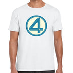 Playera 4 Fantasticos Logo Cuatro Marvel Algodón Premium #0003261