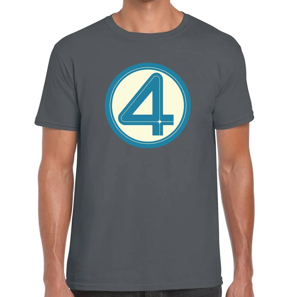Playera 4 Fantasticos Logo Cuatro Marvel Algodón Premium #0003261