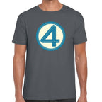 Playera 4 Fantasticos Logo Cuatro Marvel Algodón Premium #0003261