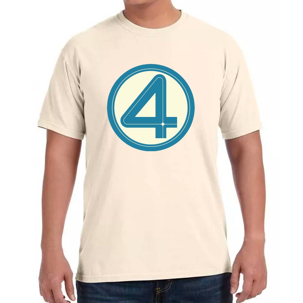 Playera 4 Fantasticos Logo Cuatro Marvel Algodón Premium #0003261