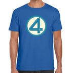 Playera 4 Fantasticos Logo Cuatro Marvel Algodón Premium #0003261