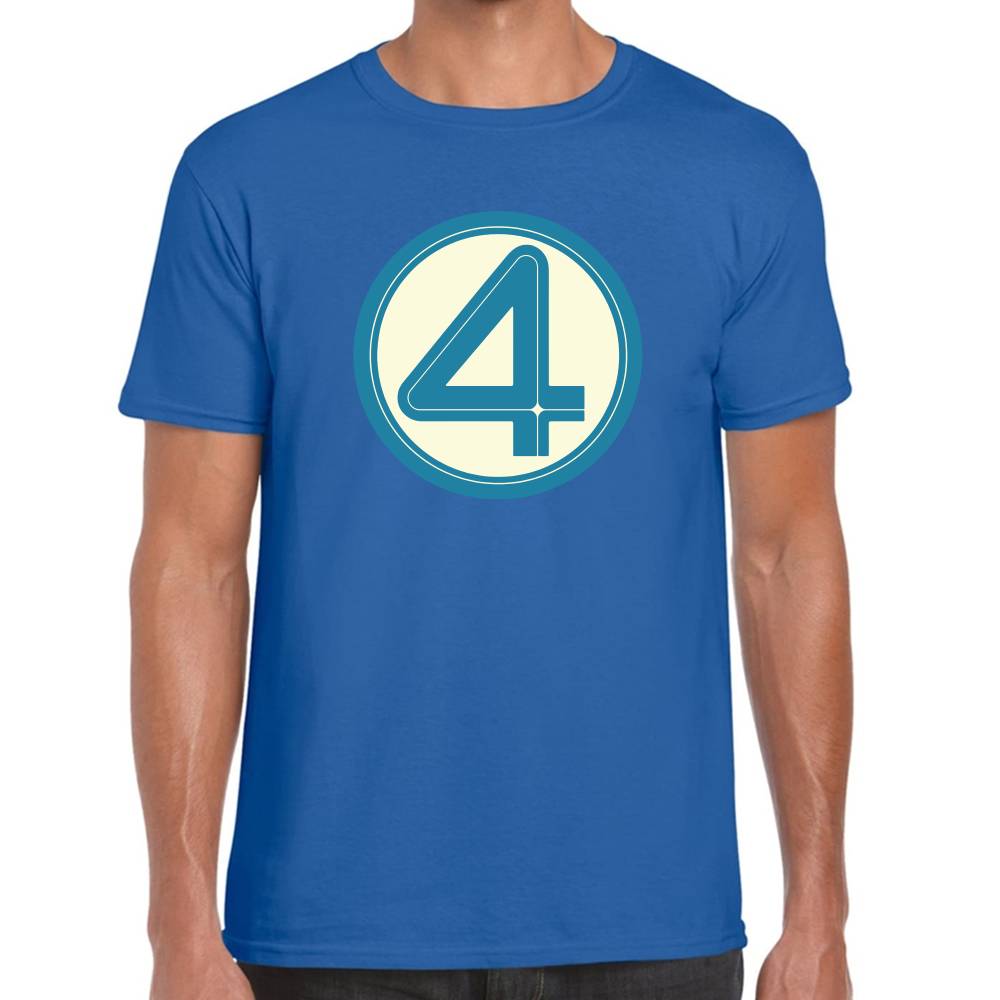 Playera 4 Fantasticos Logo Cuatro Marvel Algodón Premium #0003261