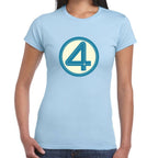 Playera 4 Fantasticos Logo Cuatro Marvel Algodón Premium #0003261