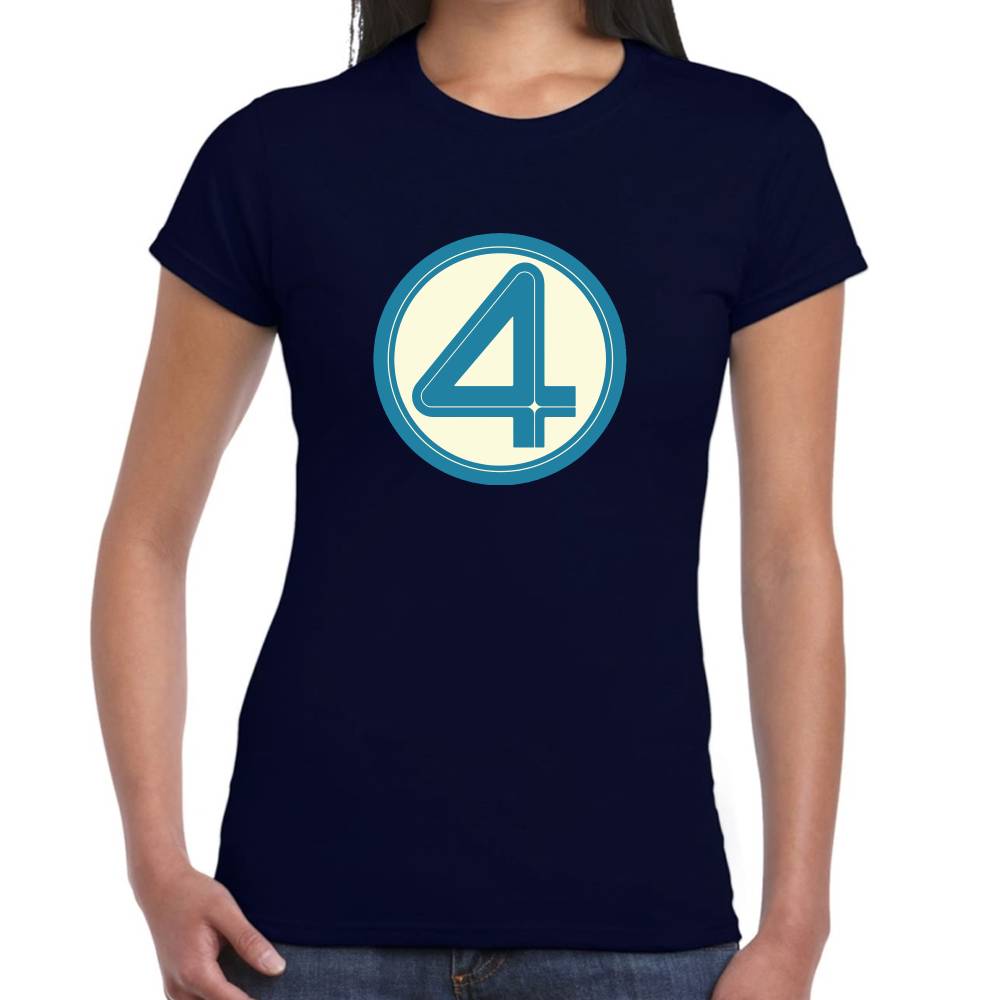 Playera 4 Fantasticos Logo Cuatro Marvel Algodón Premium #0003261