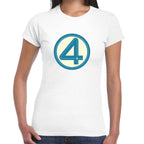 Playera 4 Fantasticos Logo Cuatro Marvel Algodón Premium #0003261