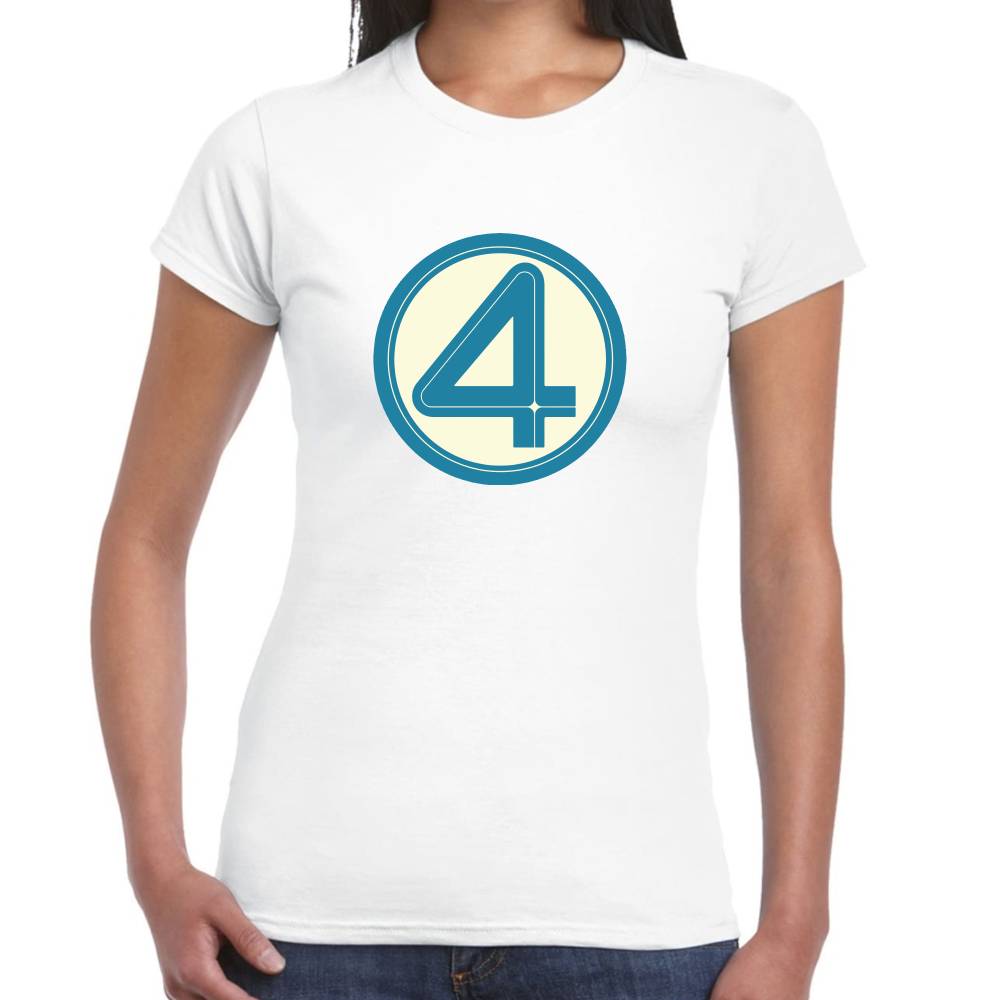 Playera 4 Fantasticos Logo Cuatro Marvel Algodón Premium #0003261
