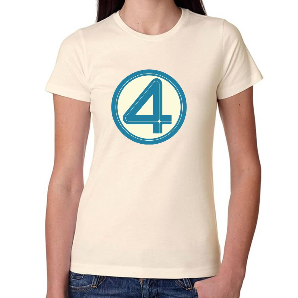 Playera 4 Fantasticos Logo Cuatro Marvel Algodón Premium #0003261