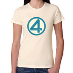 Playera 4 Fantasticos Logo Cuatro Marvel Algodón Premium #0003261