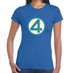 Playera 4 Fantasticos Logo Cuatro Marvel Algodón Premium #0003261